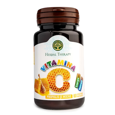 Altele - Vitamina C cu propolis si miere 100 mg, 60 comprimate masticabile