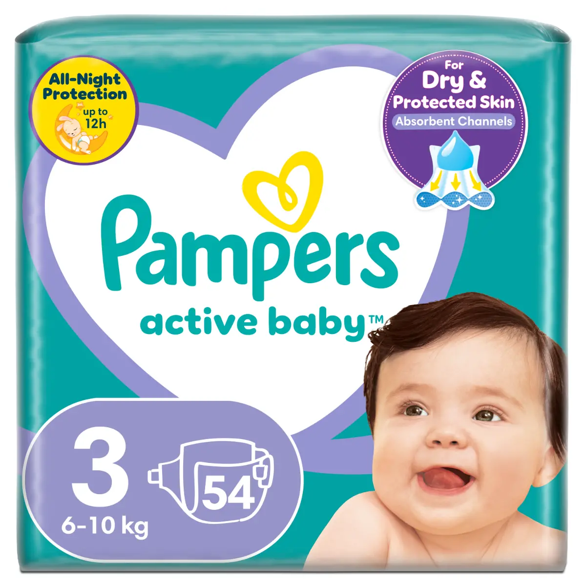 Promotiile lunii Septembrie - Pampers Scutece Active Baby Marimea 3 , 6- 10 Kg , 54 Bucati