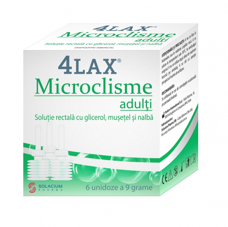 Tulburări gastrointestinale - 4Lax Microclisme Adulti 9G X 6 Unidoze