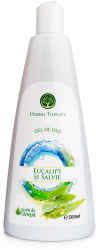Pielea mea , frumoasă și îngrijită - Gel de dus cu extract de Eucalipt, Salvie si ulei de Canepa, 300 ml