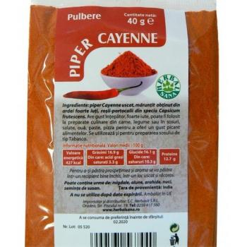 Alimente - Piper Cayenne pulbere, 40 g