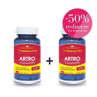 Altele - Artro Curcumin95, 60 capsule, pachet cu 2 cutii-50% reducere la al doilea produs