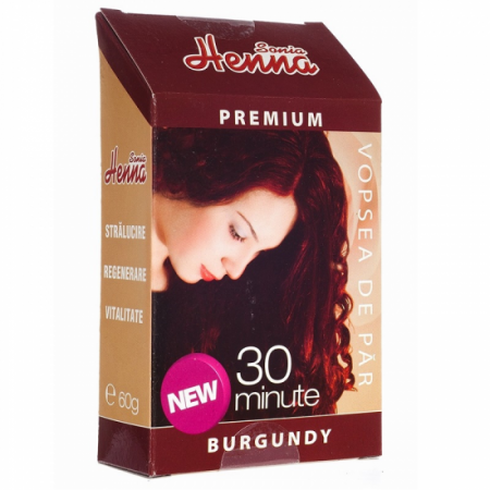 Îngrijire personală, produse cosmetice - Sonia Henna Premium Vopsea de par, burgundy, 60 g