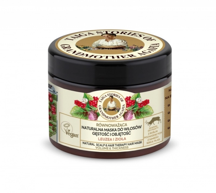 De toate cele.... - Bunica Agafia Mască de păr naturală cu rădăcină de maral, 300 ml