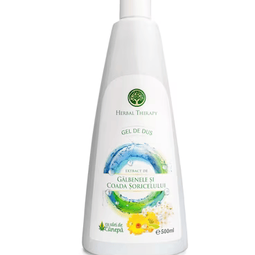 Pielea mea , frumoasă și îngrijită - Gel de dus cu extract de Galbenele, Coada soricelului si ulei de Canepa, 500 ml