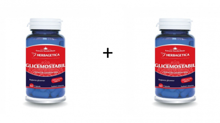 PRODUSE - Glicemostabil, 60 capsule, pachet cu 2 cutii-50% reducere la al doilea produs