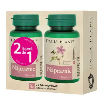 Produse autohtone - Napraznic, 60 comprimate, pachet ”2 la pret de 1”