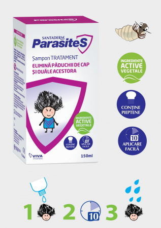 De toate cele.... - Sampon Tratament Antipaduchi Santaderm Parasites X 150ML