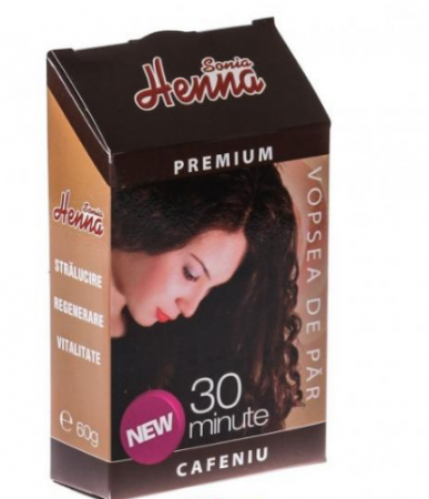 Îngrijire personală, produse cosmetice - Sonia Henna Premium Vopsea de par, cafeniu, 60 g