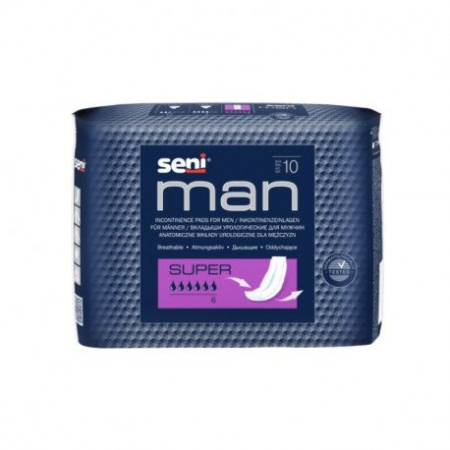 Ceaiuri - Absorbante incontinență Seni Man Super 6 picături 10 bucăți