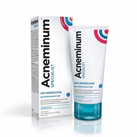 Pielea mea , frumoasă și îngrijită - Acneminum specialist anti-imperfectiuni gel exfoliant pentru fata, 125 ml