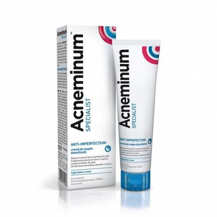 Pielea mea , frumoasă și îngrijită - Acneminum specialist anti-imperfectiuni crema de noapte detoxifianta, 30 ml