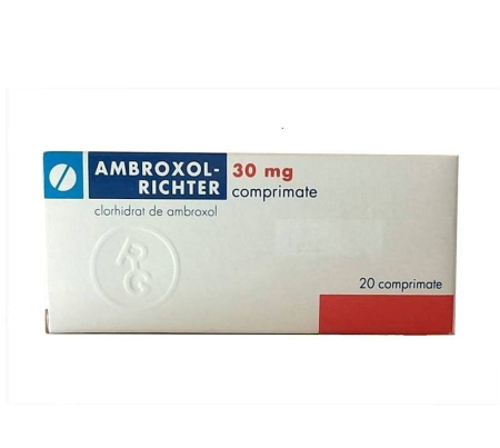 Ameliorare simptome raceala si gripa - Ambroxol 30 Mg Richter, 20 Comprimate