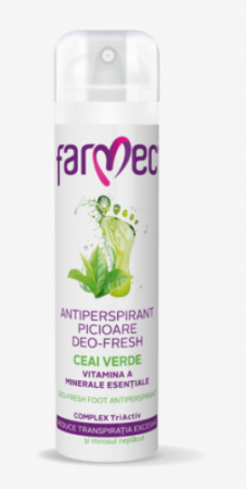 Produse autohtone - Farmec Deo-fresh Spray antiperspirant pentru picioare (3733), 150 ml