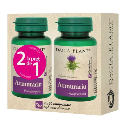 Protectie si Detoxifiere Hepatica - Armurariu comprimate Dacia Plant 2 x 60 comprimate