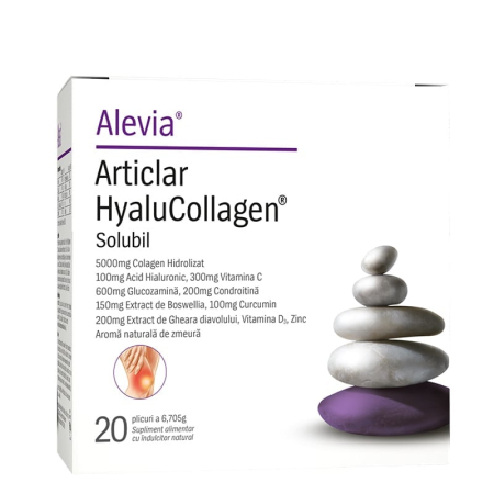 Multivitamine si minerale adulti - Articlar HyaluCollagen Solubil 20 plicuri Alevia