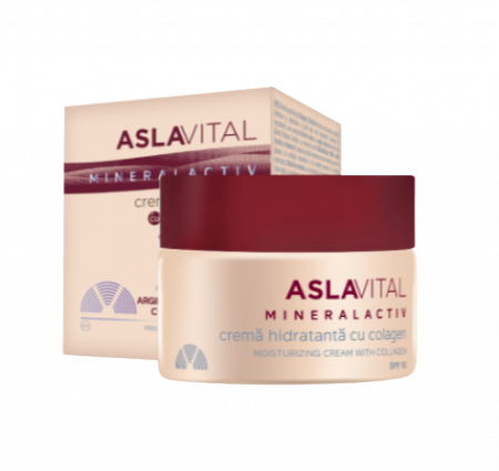 Altele - Aslavital Mineralactiv Crema hidratanta cu colagen SPF10 (1980), 50 ml