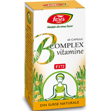 Multivitamine si minerale adulti - B Complex Vitamine Naturale Fares 60 capsule