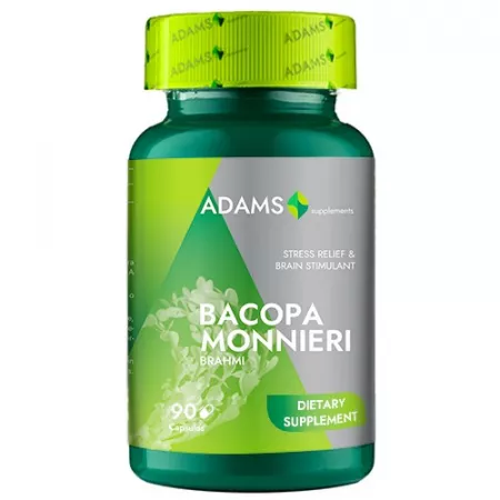 Multivitamine si minerale adulti - Bacopa Monieri 350 mg, 90 capsule Adams Vision