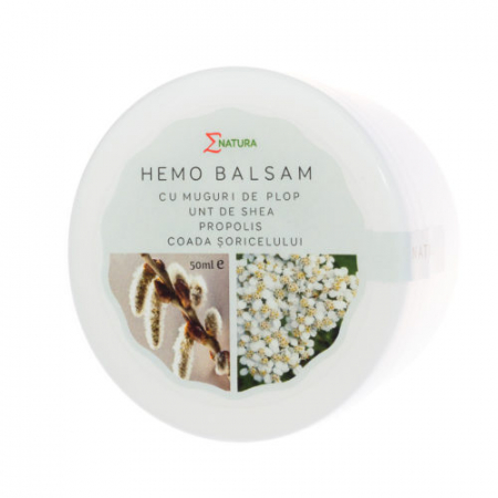 Hemo Balsam Cu Muguri De Plop, Unt De Shea, Propolis, Coada Soricelului X 50ML