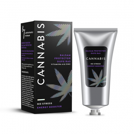 Ingrijire personala, produse cosmetice - Cannabis No Stress Energy Booster Balsam protector dupa ras cu Vitamina A si Zinc, 75 ml