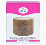Bandaje si Fese Elastice - Bandaj Elastic Autoadeziv Neutru 7.5 cm x 4.5 m Minut