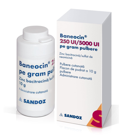 Dermatologie - Baneocin Pulbere Cutanata, 10 G