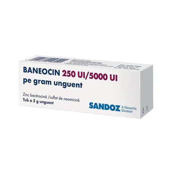 Homeopate si Gemoderivate - Baneocin unguent 250UI/5000UI/g x 5 g