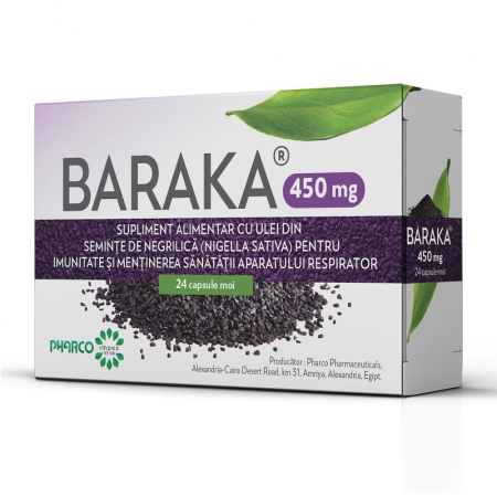 Respiratie usoara - Baraka PHARCO 450 mg 24 capsule moi