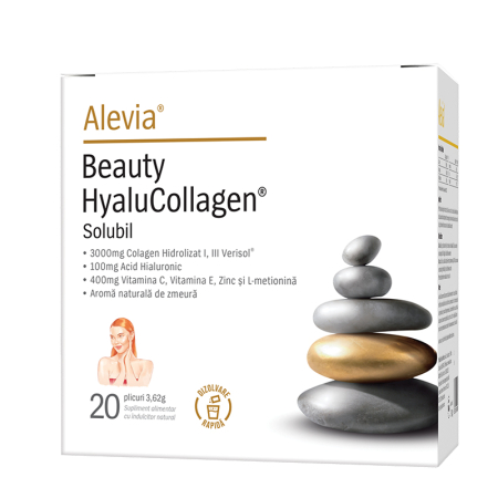 Suplimente alimentare - Beauty HyaluCollagen Solubil 20 plicuri solubile