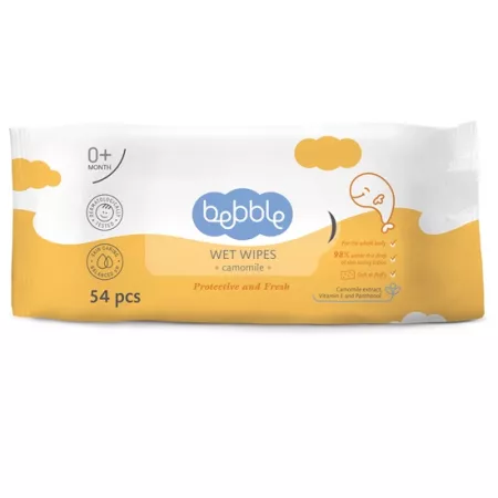 PRODUSE - Bebble Servetele umede cu musetel, 54 bucati