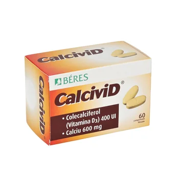 Vitamine si Minerale - Beres Calcivid 60 comprimate filmate,Beres