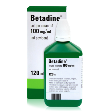 Antiseptice - Betadine 10% sol.cut x 120ml