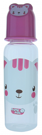 PRODUSE - Biberon cu capac in forma de fata de animale, R0166, 250 ml
