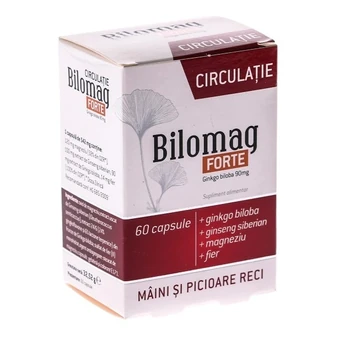 Circulatie Periferica Deficitara - Bilomag Forte Circulație 60 capsule