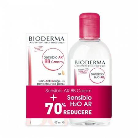 Altele - Pachet Bioderma Sensibio AR BB crema, 40 ml + Bioderma Sensibio H2O AR solutie micelara, 250 ml