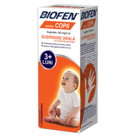 Mama si copilul - Biofen Pentru Copii 100Mg/5Ml Suspensie Orala , 100Ml