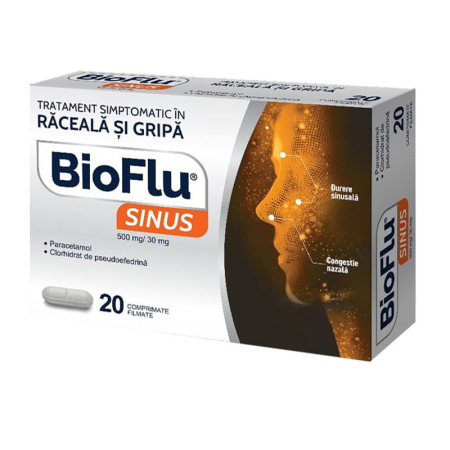 Solutii nazale - BioFlu Sinus 500Mg/30Mg X 20Cpr.Film - Biofarm