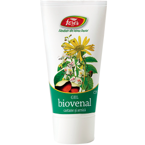 Produse autohtone - Biovenal Gel pentru varice cu castane, arnica si coada soricelului (C29), 50 ml
