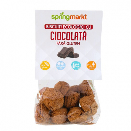 PRODUSE - Biscuiti Eco cu Ciocolata, Fara Gluten, 100gr, springmarkt