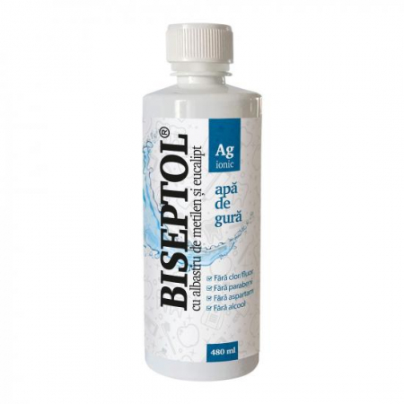 Stomatologice - Biseptol apa de gura cu albastru de metilen si eucalipt, 480 ml