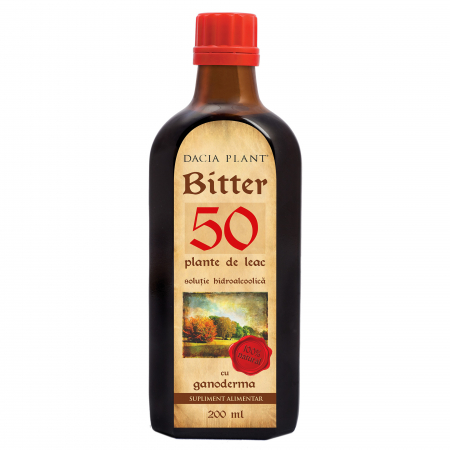 PRODUSE - Bitter din 50 plante de leac cu ganoderma, 200 ml