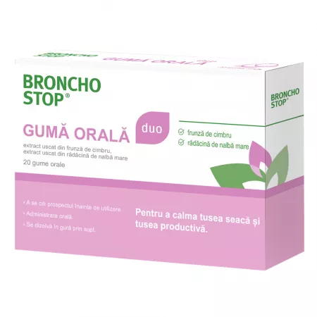 Sistemul Respirator - Bronchostop Duo , 20Gume Orale