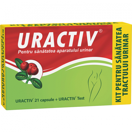 Oferte și reduceri - Uractiv, 21 capsule + Test pentru depistarea infectiilor urinare