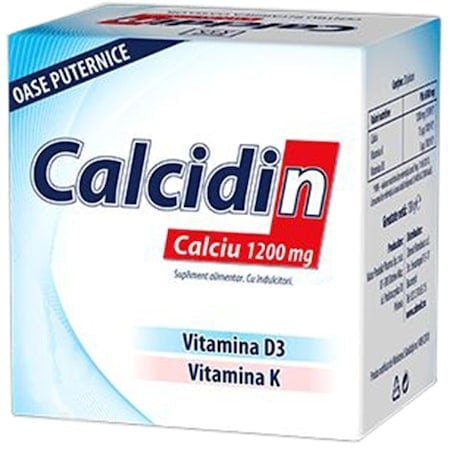 Multivitamine si minerale adulti - Calcidin 1200 mg 60 plicuri, NATUR PRODUKT