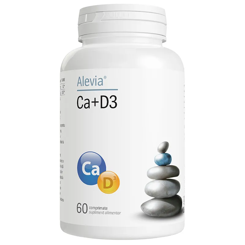 Multivitamine si minerale adulti - Calciu + D3 Alevia 60 comprimate