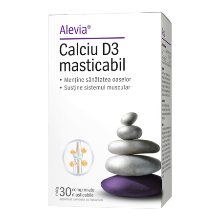 Suplimente alimentare - Calciu D3 masticabil 30 comprimate