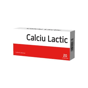 PRODUSE - Calciu Lactic , 20 Comprimate