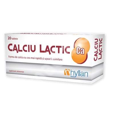 Altele - Calciu lactic, 20 tablete