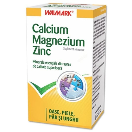 Ingrijire unghii - Calcium Magnezium Zinc Walmark 30 tablete
